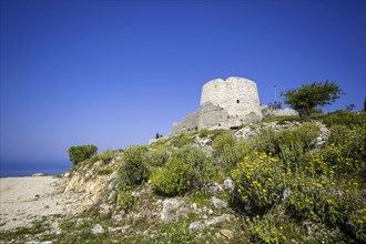 Fortress Lekuri on the coast of the Ionian Sea
