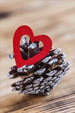 Wooden cone with heart