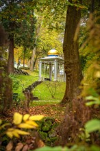 Historical pavilion in autumn