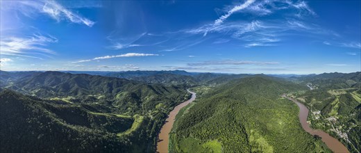 Aerial of the Iguape river
