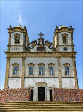 Facade of famous church of Nosso Senhor do Bonfim in Salvador