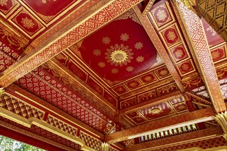 Ceiling of the Siamese Temple Sala-Thai II in the spa garden