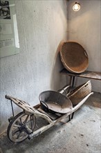 Old wooden wheelbarrow