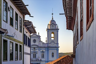 Details of the colonial architecture of the historic city of Diamantina in Minas Gerais and its houses and churches