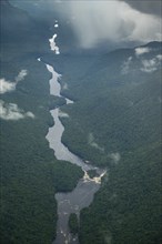 Aerial of the Potaro river and gorge