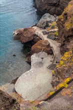 Recreational area of the town of Tamaduste located on the coast of the island of El Hierro in the Canary Islands