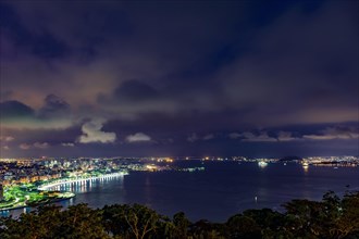 Night view of Rio de Janeiro downtown