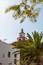 Joapira bell tower and the parish church of Nuestra Senora de Candelaria in La Frontera on El Hierro