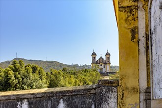 Historic church from the time of imperial Brazil in the city of Ouro Preto