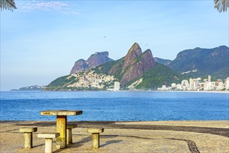 View of Ipanema beach in Rio de Janeiro on a summer morning
