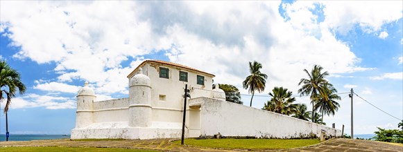 Panoramic image of the ancient and historic Our Lady of Monte Serrat fortress built in the 18th century in the city of Salvador