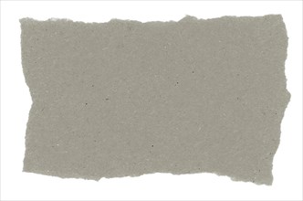 Gray blank paper parchment label isolated over white