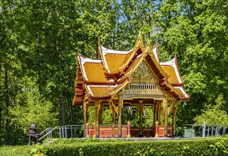 Siamese Temple Sala-Thai II in the spa gardens of Bad Homburg vor der Hoehe