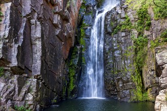 Famous and paradisiacal waterfall of Veu da Noiva