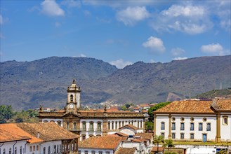 View from the top of the historic center of Ouro Preto with its houses