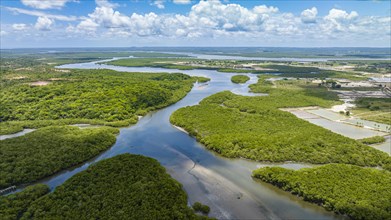Aerial of the Vaza-Barris river