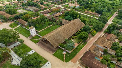 Aerial of the San Miguel mission