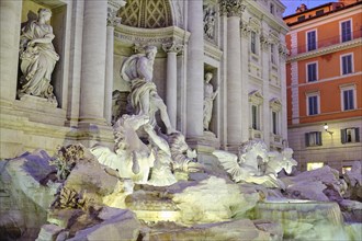 Illuminated Trevi Fountain