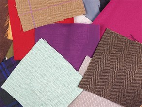 Many fabric samples
