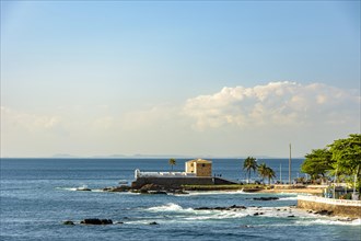 Scenic view of the old colonial Portuguese Fort Santa Maria in Barra beach