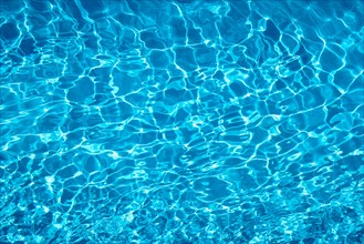 Wavy blue water surface with reflections