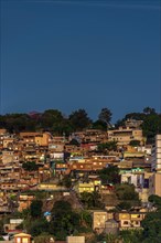 Slum at sunset in downtown Belo Horizonte city in Minas Gerais