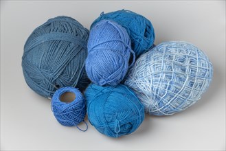 Wool in shades of blue