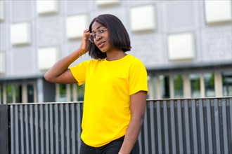 City Slicker: A Fashion-Forward Black Model Exudes Confidence and Style in the Urban Jungle