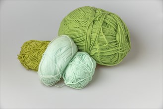Wool in shades of green
