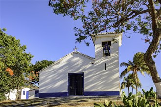 Ancient church facade built in the 18th century in Brazil in colonial architecture in Buzios city