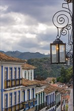 Houses with your flashlight and lights in the historic city of Ouro Preto in Minas Gerais