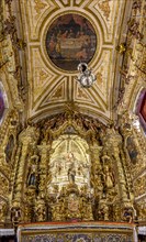 Interior of Nossa Senhora do Pilar basilica in Ouro Preto and considered the second richest church in Brazil
