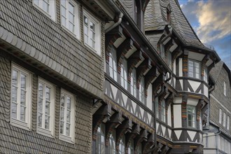 Goslar main square with half-timbered houses