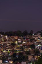 Slum at dusk in downtown Belo Horizonte in Minas Gerais