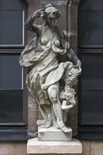 Statue depicting the season of autumn from the 18th century in the courtyard of the Fembohaus