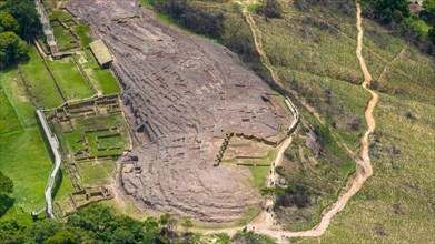Aerial of the Unesco site El Fuerte de Samaipata