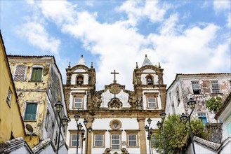 Historic church in baroque style in the Pelourinho neighborhood in the city of Salvador