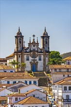 View of the historic city of Ouro Preto in the state of Minas Gerais
