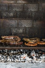 Barbecue grill with different meats. Argentine grill