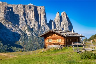 Alpine hut on the Alpe di Siusi