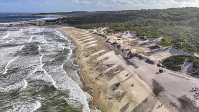 Aerial of the beaches in the Santa Teresa National Park