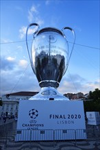 View of the 2020 Champions League Cup at the Pedro IV Column