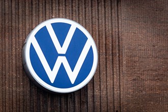 The logo of the car manufacturer Volkswagen