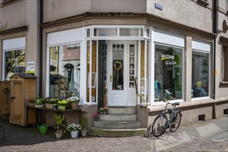 Art and floristry shop with cafe in the old town of Radolfzell am Lake Constance