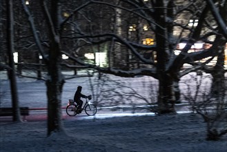 A person on a bicycle