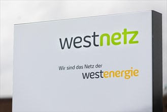 A lettering of the company Westnetz at a branch in Essen