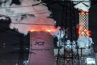 The Turow coal-fired power plant of the energy company PGE