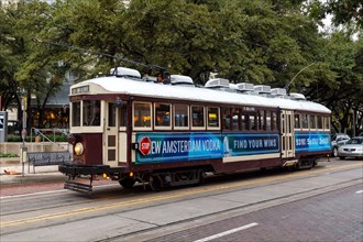 Historic Tram Tram Streetcar Rail Transit in Dallas