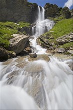 Nassfeld waterfall in the Hohe Tauern National Park