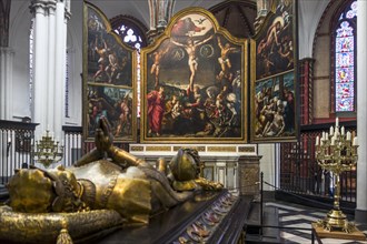 Triptych Passion of Christ and tomb of Charles the Bold in the Church of Our Lady